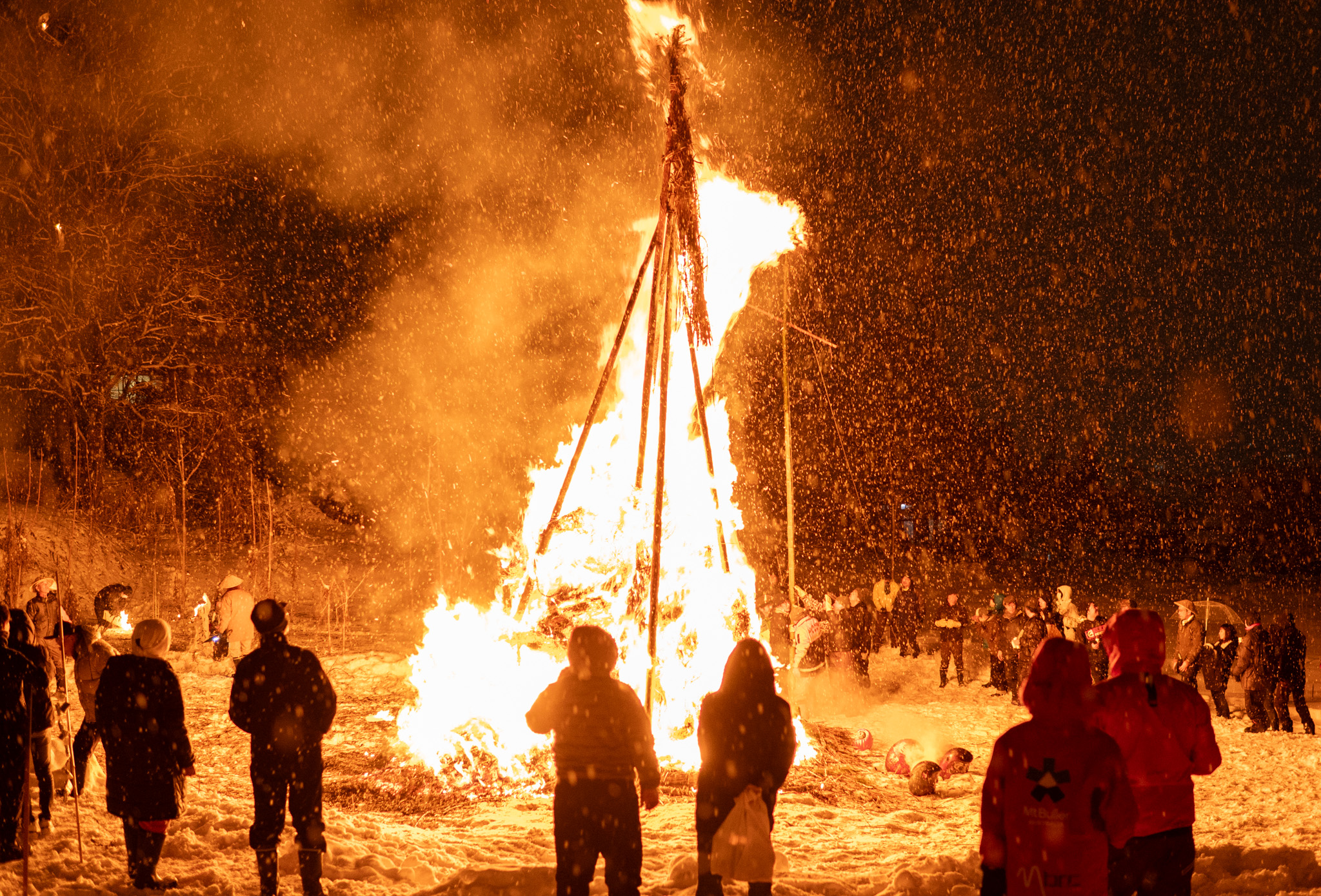 奈良沢地区の道祖神祭り